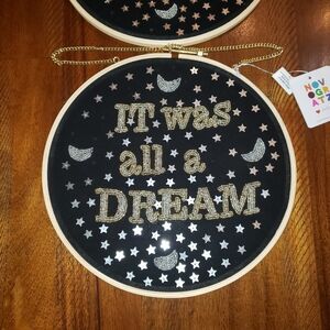 NWT Embroidery Hoop Art
